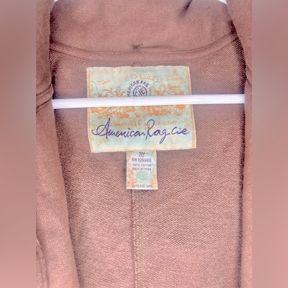 American Rag Brown Frayed Trim Jacket - Picture 6 of 9